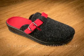 Mules pieds larges à talon 