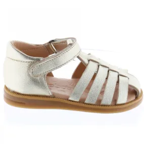 Sandales en cuir dore pour enfants Acebos | Petites Fripouilles